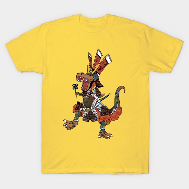 Tyrannosaurus Shogun T-Shirt by KotienIndustries
